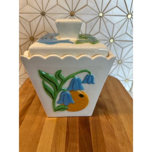 Vintage MCM Rice‎ Canister Pottery - Picture 4 of 6